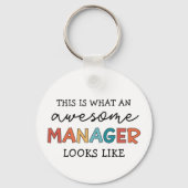 Porte-clés Retro Awesome Manager Funny (Verso)