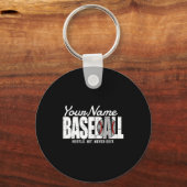 Porte-clés Rétro Baseball Ajouter Nom Rayure Équipe Joueur T (Recto)