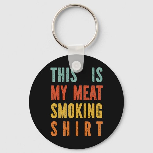 Porte-clés Retro Bbq Ma Viande Fumée  (Recto)