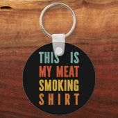 Porte-clés Retro Bbq Ma Viande Fumée  (Recto)