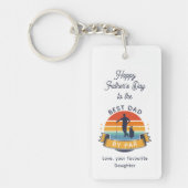 Porte-clés Retro Best Papa par Par Golf Gag Custom (Devant)