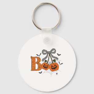Porte-clés Retro Boo Ghost Citrouille Cherries Bow Halloween