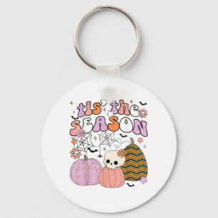 Porte-clés Retro C'Est La Saison Citrouille Halloween Crâne P