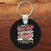Porte-clés Retro Cette Made To Worship Psalms 150_6 Christian (Recto)