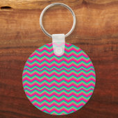 Porte-clés rétro chevron motif zig zag (Recto)