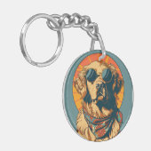 Porte-clés Retro Chien Keep on Barkin Porte - clé (Devant gauche)