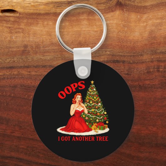 Porte-clés Retro Christmas Oops I Got Another Tree Funny Sayi (Recto)