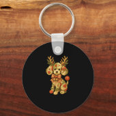 Porte-clés Retro Christmas Season Patchwork Odle Dog Squad Fa (Recto)