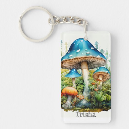 Porte-clés Retro Custom Monogram Psychedelic Mushroom (Devant)