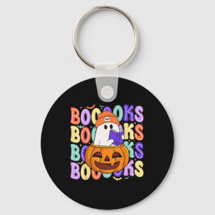 Porte-clés Retro Cute Ghost Enseignant Halloween Librairie Li