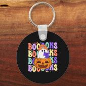 Porte-clés Retro Cute Ghost Enseignant Halloween Librairie Li (Recto)