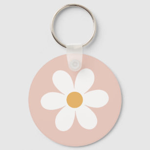 Porte-clés Retro daisy pink boho