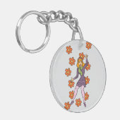 Porte-clés rétro Daphne Scooby-Doo Flower Power (Devant gauche)