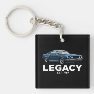 Porte-clés rétro de voiture classique Legacy Est 1