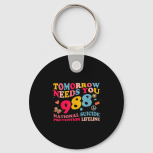 Porte-clés Retro Demain a besoin de vous 988 Prévention du su