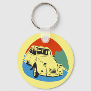 Porte-clés Retro Deux Chevaux l'escargot d'étain
