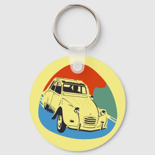 Porte-clés Retro Deux Chevaux l'escargot d'étain (Recto)