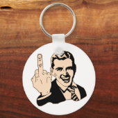 Porte-clés Rétro du salut du doigt moyen (Recto)