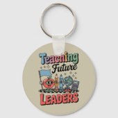 Porte-clés Retro Enseigner les futurs leaders Enseignant Supe (Recto)