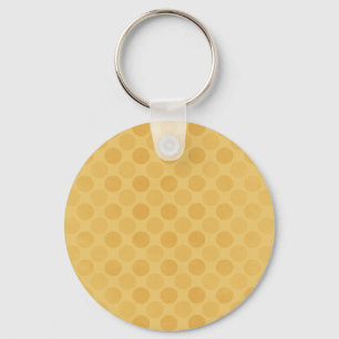 Porte-clés Retro faded yellow circles pattern