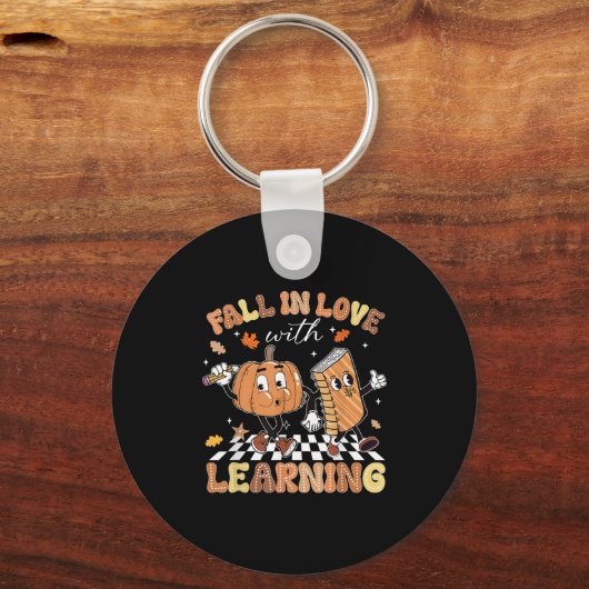 Porte-clés Retro Fall In Love Avec Apprentissage Automne Citr (Recto)