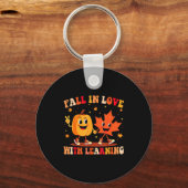 Porte-clés Retro Fall In Love With Learning Autumn Pumpkin Te (Recto)