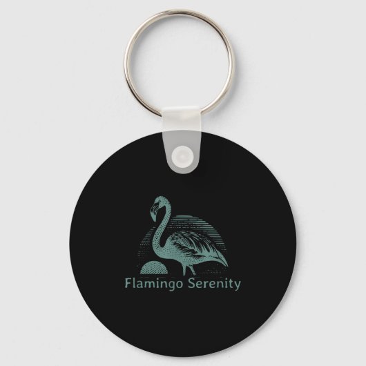 Porte-clés Retro Flamingo Sunset Funny 70s 80s 90s Men Women  (Recto)