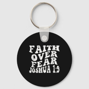 Porte-clés Retro Foi Super Joshua 1 9 Foi sur la peur Chri