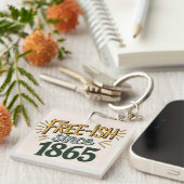 Porte-clés Retro Free-ish depuis 1865 Junetdix (Devant Droit)