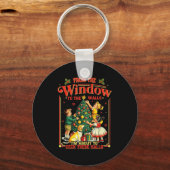 Porte-clés Retro Funny Christmas Holiday From The Windows To (Recto)