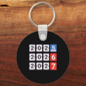 Porte-clés Retro Funny Happy New Year 2026 2027 67 Meme Six S (Recto)