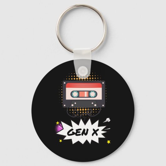 Porte-clés Retro Generation X cassette 90s (Recto)