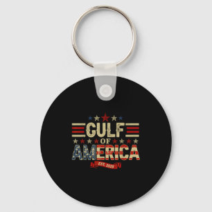 Porte-clés Rétro Golfe D'Amérique Établi 2025 Vintage Usa Tee