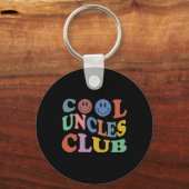 Porte-clés Retro Groovy Cool Uncles Club Smile Face Funny New (Recto)