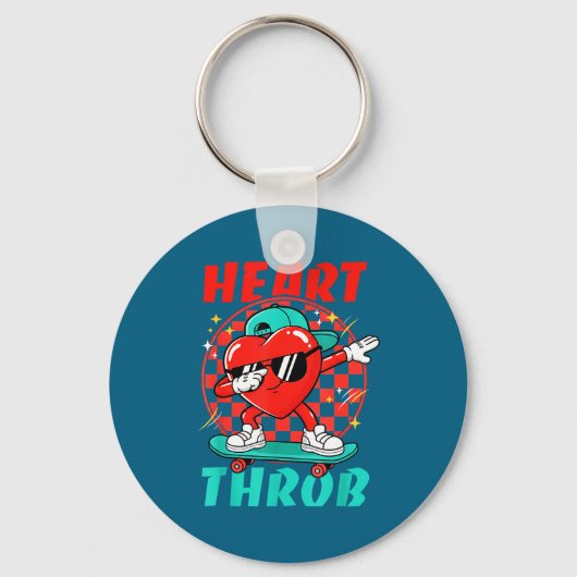 Porte-clés Retro Groovy Heart Throb Valentines Day Toddlers B (Recto)