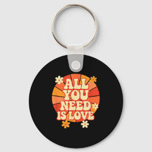 Porte-clés Rétro Groovy Love est tout autour 70s Saint-Valent