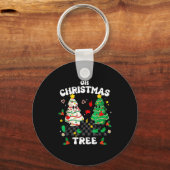 Porte-clés Retro Groovy Oh Christmas Tree Cake Pajamas Xmas K (Recto)