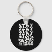 Porte-clés Retro Groovy Stay Stay Stay Suicide Awareness Suic (Recto)