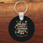 Porte-clés Retro Holiday Lights And Human Rights Suprters Chr (Recto)