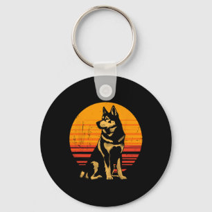 Porte-clés Retro Husky Chien Propriétaire Cadeau Vintage Sibé