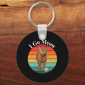 Porte-clés Retro I Go Meow Funny Chat chanter mème (Recto)