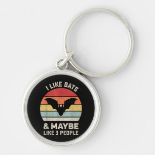 Porte-clés Retro I Like Bats Chemise Animal Bateau Lover Cade