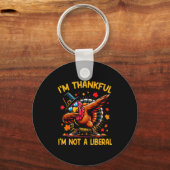 Porte-clés Retro I’m Thankful I’m Not A Liberal Funny Thanksg (Recto)