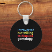 Porte-clés Retro Introverted But Gemology Lover Funny  (Recto)