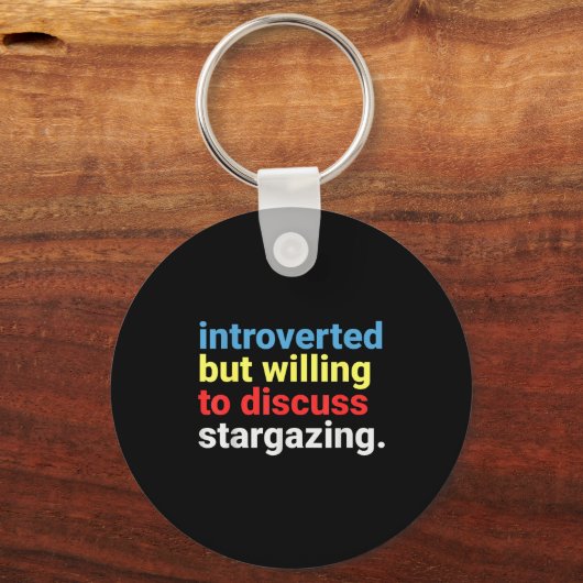 Porte-clés Retro Introverted But Willing Stargazing Lover Fun (Recto)
