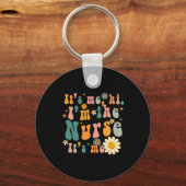 Porte-clés Retro It Me Hi Je suis l'infirmière RN ER NICU Inf (Recto)