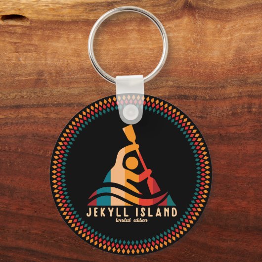 Porte-clés Retro Jekyll Island Kayak (Recto)