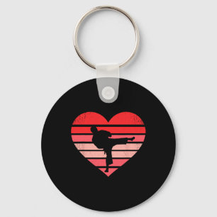 Porte-clés Retro Karate Judo Heart Valentine Martial Art Boys
