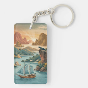Porte-clés Retro Komodo Island Indonésie