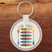 Porte-clés Retro Lake Tahoe Kayaking (Recto)